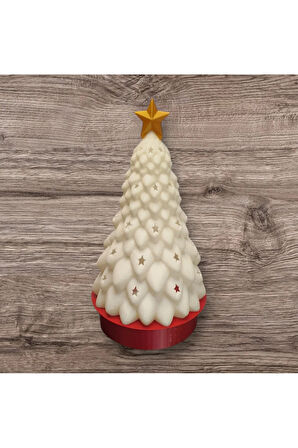 Titreyen Işıklı Renkli Yılbaşı Çam Ağacı Boya Yok Büyük Boy