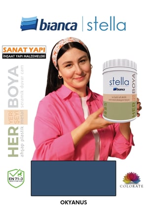 Stella Su Bazlı Boya Fayans-Mermer-Tezgah-Kapı-Dolap-İç Cephe-Dönüşüm-Mutfak-Banyo-Plastik-Ahşap