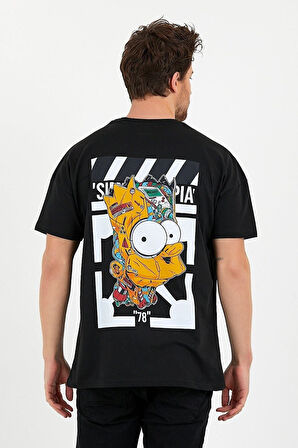 Unisex Cool Dude Baskılı Oversize Penye T-shirt Tişört