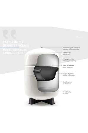TAE 2,2 Galon 8 litre Metal Denge Tankı