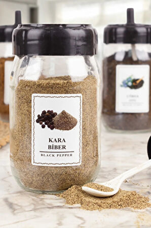 Kendinden Kaşıklı 12'li Cam Baharatlık Takımı