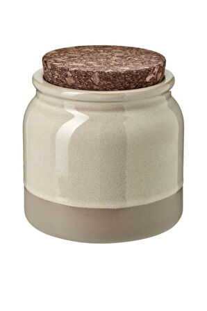 Brugdhaj seramik kavanoz, bej, 1lt