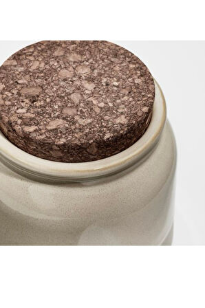 Brugdhaj seramik kavanoz, bej, 1lt