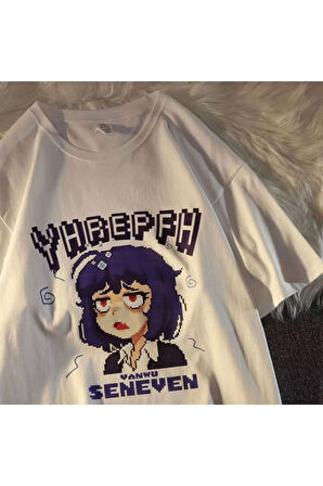 Anime Seneven Unisex White T-shirt