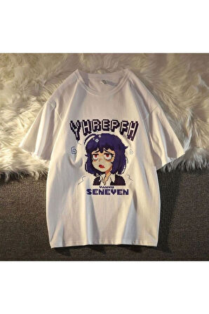 Anime Seneven Unisex White T-shirt