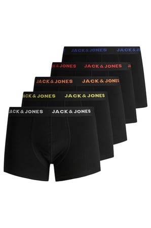 JACK JONES Erkek Karışık Renkli Pamuklu 5 li Boxer - 12167028