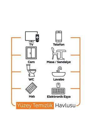 Sleepy Meyve Serisi Yüzey Temizlik Havlusu Mendili Portakal 3x100 (300 Yaprak)