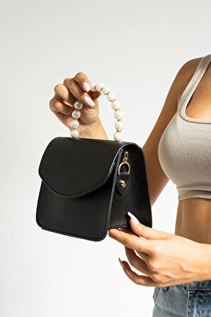 El ve omuz çantası inci boncuklu