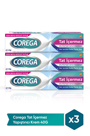 Tat İçermez Yapıştırıcı Krem 40G x 3 Adet
