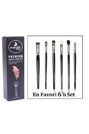 Premıum NasBrushSet110 Makyaj Fırça 6'lı Set