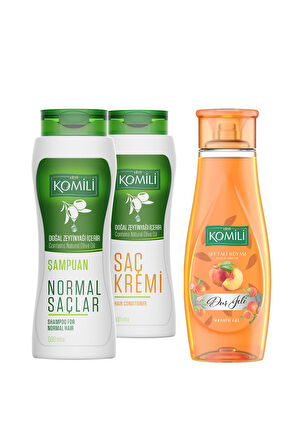 Normal Saçlar İçin Temel Bakım Şampuanı & Saç Kremi + Duş Jeli Set - 3 X 500 ml