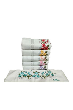 Özdilek 6 Adet Açelya Nakışlı Havlu Model 22-14