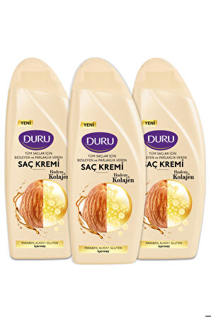 Badem&kolajen Tüm Saçlar Için Saç Kremi 3x500 ml