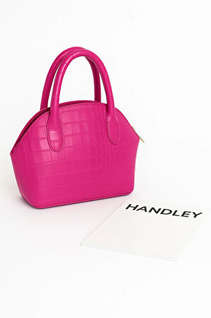 Kadın Parlak Mini Kroko Desen Çapraz Askılı El Ve Omuz Çantası