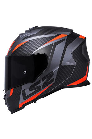 Storm 2 Racer Full Face Motosiklet Kaskı Siyah Vizörlü