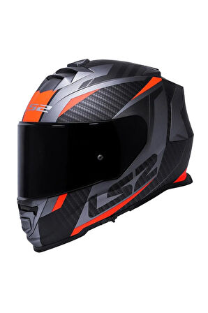 Storm 2 Racer Full Face Motosiklet Kaskı Siyah Vizörlü
