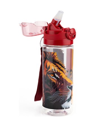 Aslan Baskılı 500 ml'lik Okul ve Günlük Matara/Suluk - Pipetli - 25570