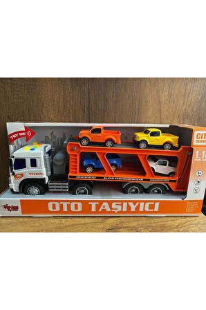 SÜRTMELİ OTO TAŞIYICI OYUNCAK ARABA TAŞIYAN KAMYON IŞIKLI SESLİ KIRILMAZ ARABA TAŞIYICI TIR