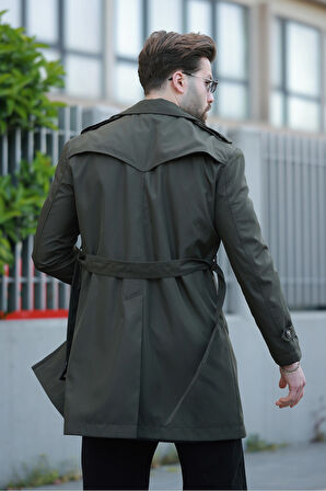 ERKEK PREMİUM APOLETLİ DERİ TRENÇKOT & PARDESÜ