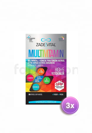 Zade Vital Multivitamin 30 Kapsül 3 Adet
