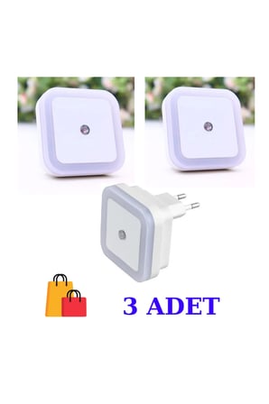 1W Fişli Fotoselli Gece lambası Ct-9500 Beyaz Renk