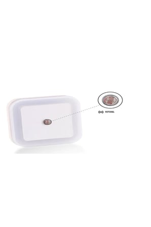 1W Fişli Fotoselli Gece lambası Ct-9500 Beyaz Renk