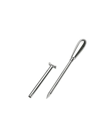 Trokar 15 Cm Krom Kaplamalı 2 Kanülllü Ve Metal Kulplu