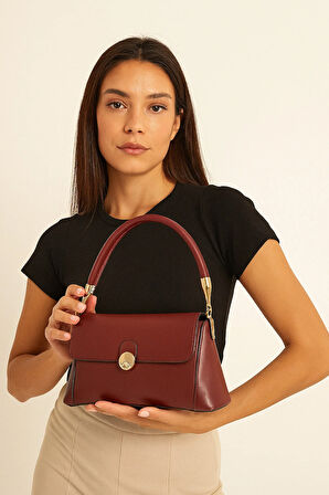 Kadın el ve omuz çantası kutu baget