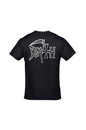 Unisex Siyah Death The Sound Of Perseverance Ön Arka Baskılı T-shirt