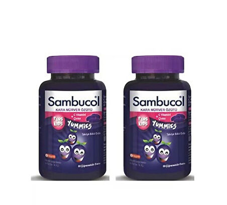 Sambucol Plus Kids Yummies 60 Çiğneme Tableti 2 Adet