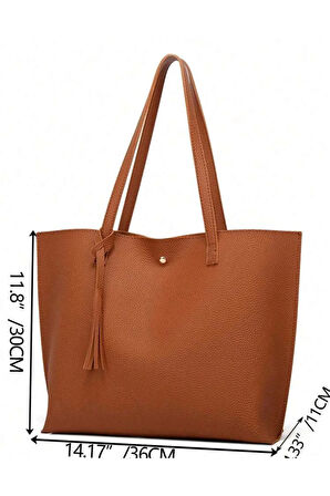 BÜYÜK KAPASİTELİ OMUZ ÇANTASI PÜSKÜLLÜ