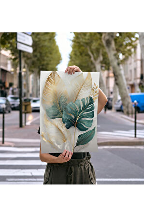 Çerçevesiz Poster, Dijital Baskı, Monstera , Ofis Salon Oturma Odası Dekorasyon , Poster