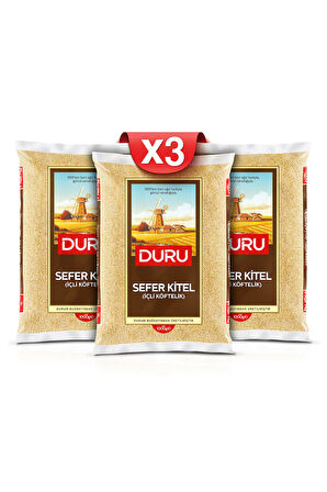 Duru 3'lü Sefer Kitel Bulgur (Içli Köftelik ) 1 kg x 3