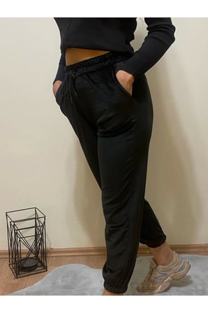 Kadife Eşofman - Fransız Kadife Eşofman Alt 2 Cepli Bel-paça Lastikli
