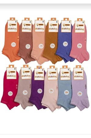 4506 MODAL PLUS PATİK PASTEL KARIŞIK RENKLİ ÇORAP 6 ADET