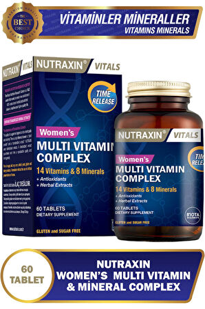 Nutraxin Womens Multivitamin Mineral Complex 60 Tablet 2 Adet