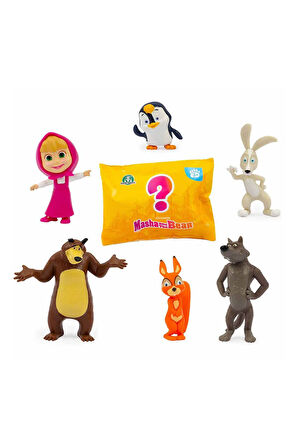 Maşa Koca Ayı Figür Seti Oyuncak  MAŞA KOCA AYI FİGÜRLERİ 6 FİGÜR + SÜPRİZ FİGÜR