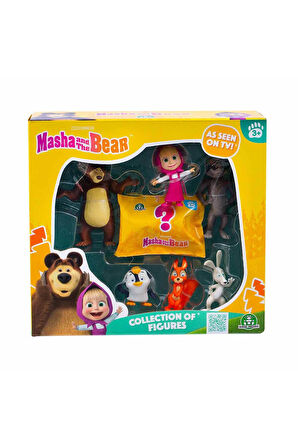 Maşa Koca Ayı Figür Seti Oyuncak  MAŞA KOCA AYI FİGÜRLERİ 6 FİGÜR + SÜPRİZ FİGÜR