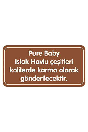 Pure Baby Meyveli Karma 50 Yaprak 12'li Paket Islak Havlu