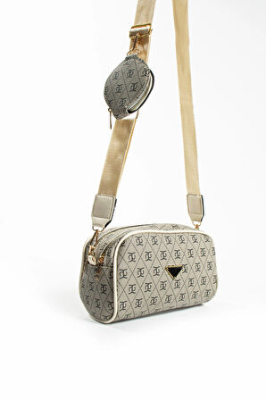 Kadın Çapraz Ayarlanabilir 2 Bölmeli  Askılı Çanta