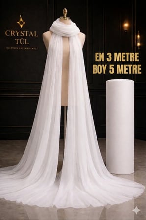 Kristal Tül Beyaz 5 Metre No 1