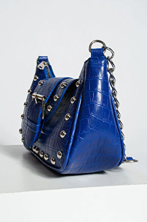 Bony ma zımbalı timsah desenli kol çantası