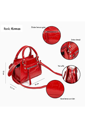 Kadın mini el ve omuz çantası şık tasarımlı çapraz çanta
