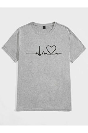 LUNAVISTA Kalp Atışı Baskılı unisex T-shirt