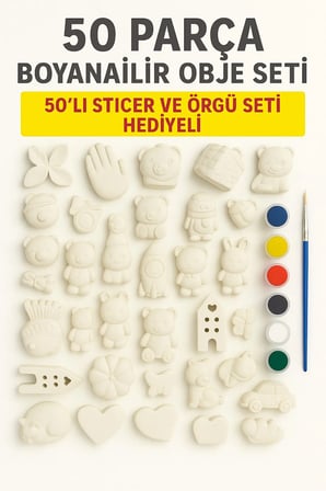 50 Parça hobi eğlenceli boyama seti BOL HEDİYELİ hobi sanat aktivitesi