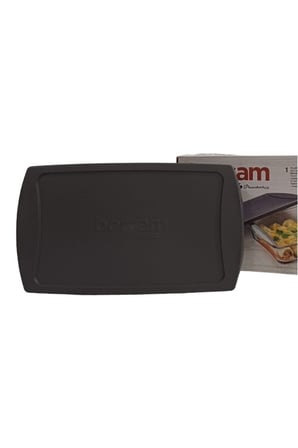 Borcam Antrasit-Gri Kapaklı 59864 1320 cc Dikdörtgen Saklama kabı
