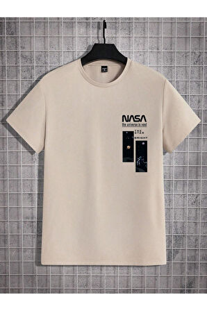 Siyah Oversize Nasa Baskılı T-shirt - Oversize Baskılı garalio