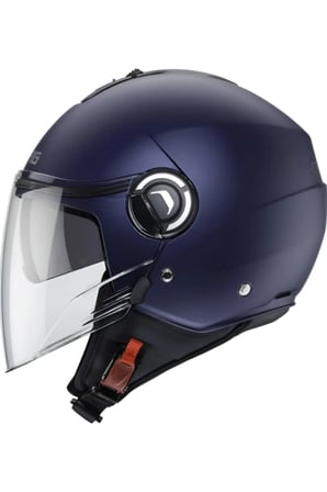 Motosiklet Kaskı Riviera V4 Matt Blue Güneş Vizörlü Yarım Açık Kask