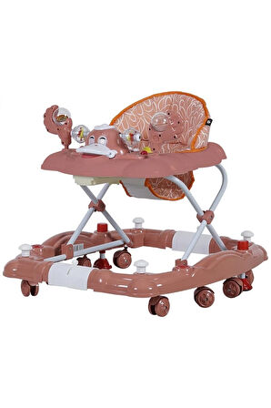 Çok Renkli Kiddy Sallanır Fonksiyonel Yürüteç 9228 Gül Kurusu