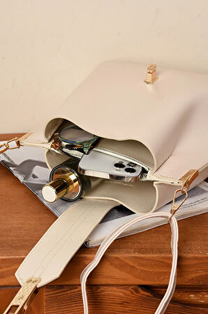 Kadın 3 Bölmeli Elden Tutmalı Omuzdan Asmalı Kaliteli Çanta